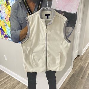 XL cream and gray vest